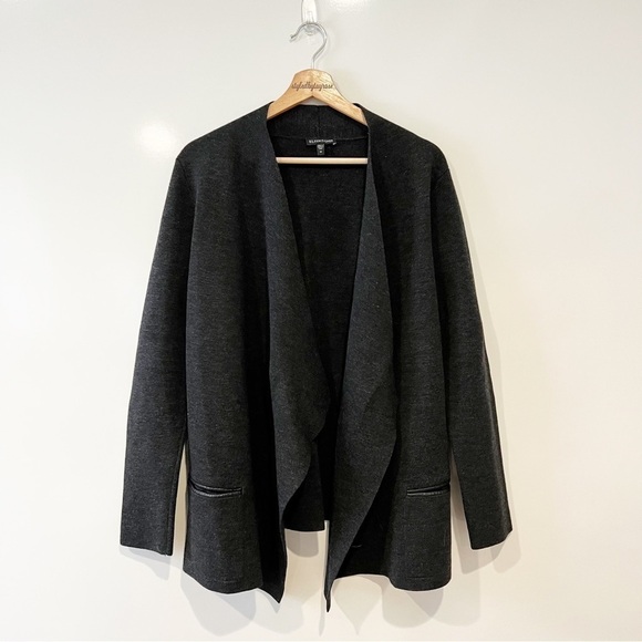 Eileen Fisher Wool Drape Cardigan Sweater - Picture 14 of 14